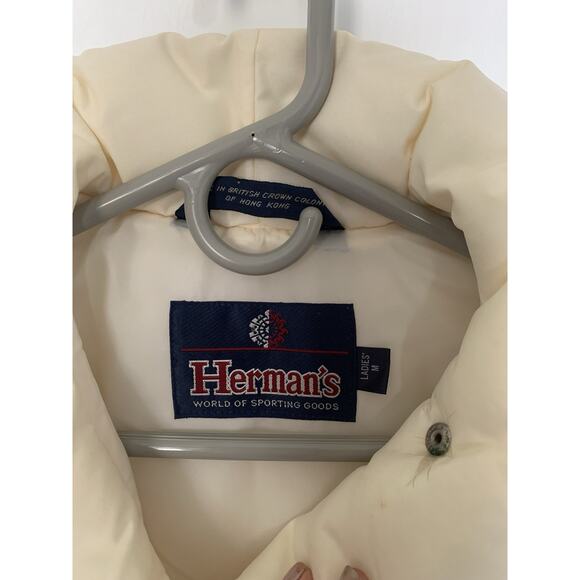 Hermans Vintage Korean Ivory zip up vest preppy cozy Womans M - Picture 3 of 8